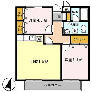 メゾン・ド・マリアージュ J【3階】の間取り