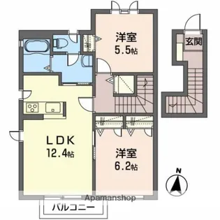 グランシャリオ カペラ【201号室】の間取り