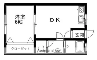 シャトー松文【103号室】の間取り