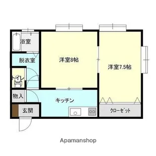サンハイツ八幡田【23号室】の間取り
