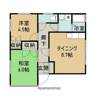 コーポ岩城【1階】の間取り