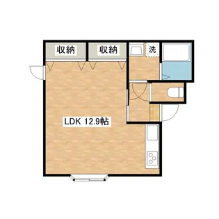 ほっと泉【202号室】の間取り