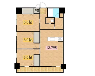 茨島ハイツ【501号室】の間取り
