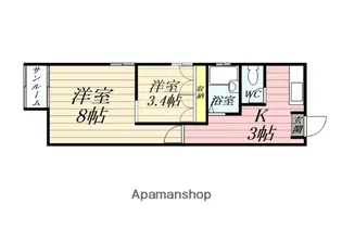 フロンティア山武2【202号室】の間取り