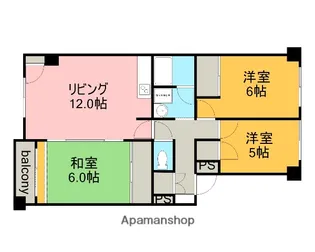 山王舞マンション【104号室】の間取り