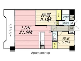 スカイレジデンシア山王【704号室】の間取り