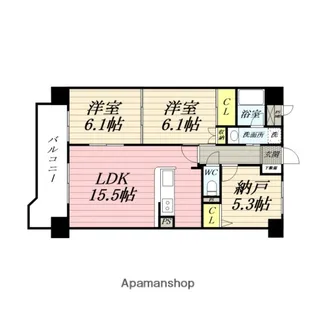 スカイレジデンシア山王【402号室】の間取り