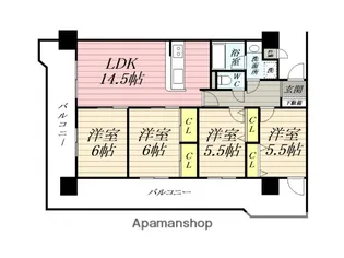 スカイレジデンシア山王【703号室】の間取り