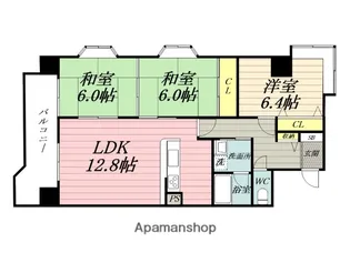 スカイレジデンシア山王【6階】の間取り
