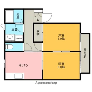 サンドミニアムイサノⅠ【1階】の間取り
