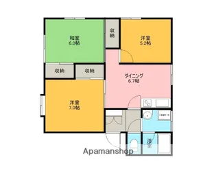 マルコシハイツA【1階】の間取り
