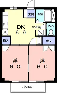ニューシティ一森 Ⅱ【2階】の間取り