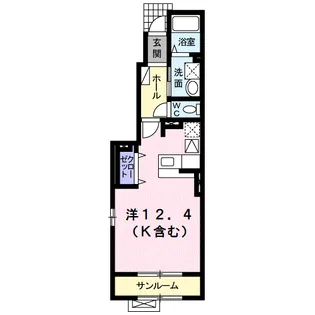 プロムナードK【1階】の間取り