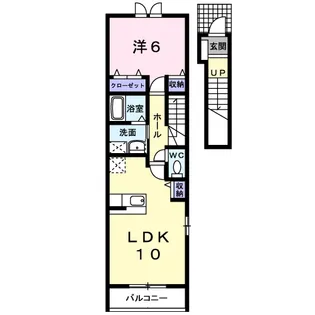 サンライズスクエアB【2階】の間取り