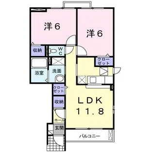 ルナ・マリア【1階】の間取り