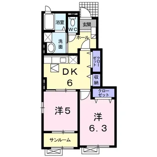 プロムナードY【1階】の間取り
