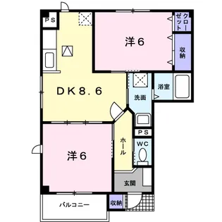 グランベル A【1階】の間取り