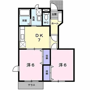 プラッツ手形山【1階】の間取り