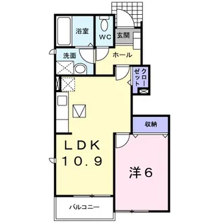 エクセレント【1階】の間取り