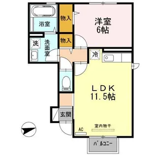 プランドール大町【1階】の間取り