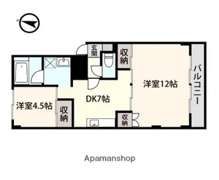 アシスト第10秋田マンション【2階】の間取り