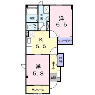 サン・ベルデ【1階】の間取り