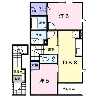 カルムB【2階】の間取り