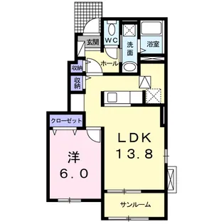 エトワール・イースト【1階】の間取り