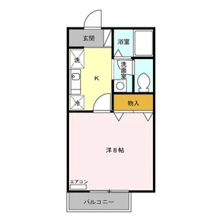 ローズアイランド A【203号室】の間取り