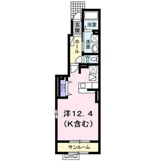 ビスターリA【1階】の間取り