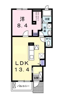 フォレスト・ヴィラB【1階】の間取り