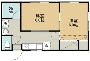 コーポきみまち2【2階】の間取り