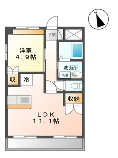 グランディール泰清【2階】の間取り