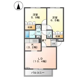 ヒルズ・Q【2階】の間取り