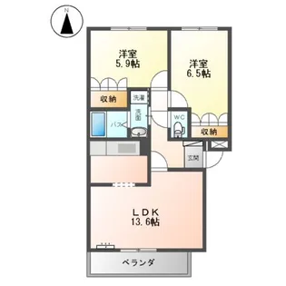 ヒルズ・Q【1階】の間取り