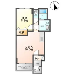 アーバン21Ⅱ【101号室】の間取り