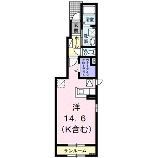 アルトプエンテ【1階】の間取り