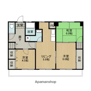 PRESIDENT 保戸野学園通【21号室】の間取り