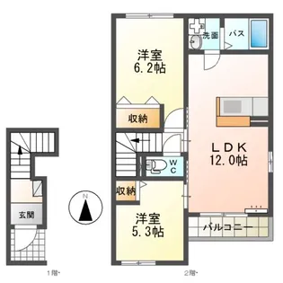 ディパーチャー【2階】の間取り