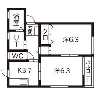 エスポワールA【1階】の間取り