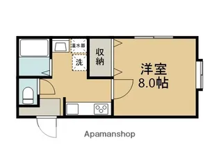 セシボン新屋扇町【102号室】の間取り