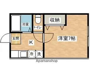 サニーハイツ三千刈【101号室】の間取り