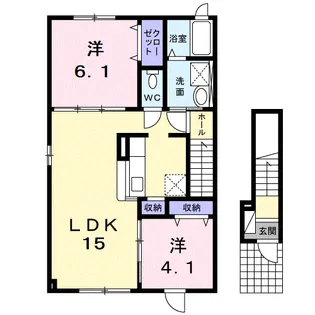 アンベリールA【2階】の間取り