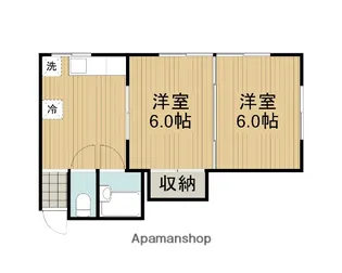 キャッスル渡部1【101号室】の間取り