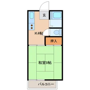 コーポ吉田(桜木)【2階】の間取り