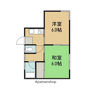 コーポシーバード【2階】の間取り