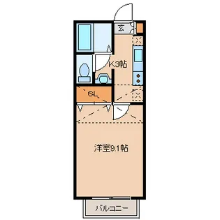 ソレアードK【1階】の間取り