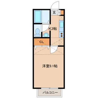 ソレアードK【1階】の間取り