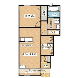 BEL POST B【102号室】の間取り