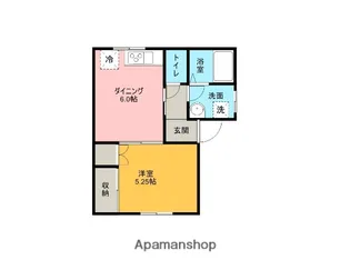 フラットレイン【1階】の間取り